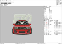 Bmw E0 Embroidery File 6 sizes