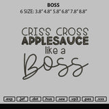 Boss Embroidery File 6 sizes