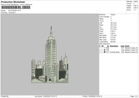 Buildings Embroidery File 6 sizes