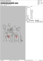 Bulldogs Outline Embroidery File 6 sizes