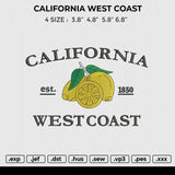 CALIFORNIA WEST COAST Embroidery