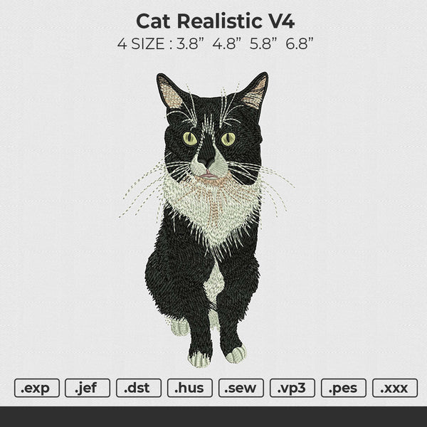 Cat Realistic v4 Embroidery