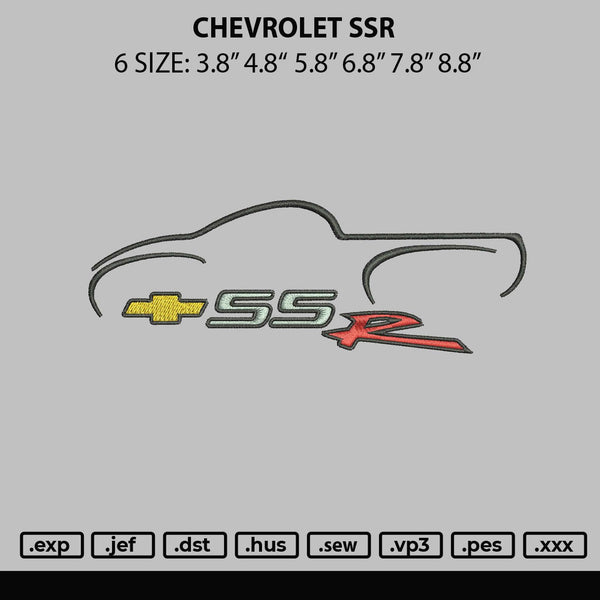 Chevrolet Ssr Emroidery File 6 sizes