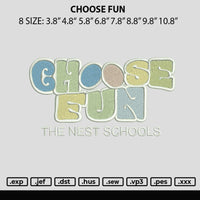 Chooe Fun Embroidery File 6 sizes