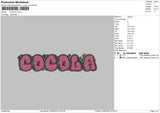 Cocola Embroidery File 6 sizes