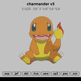 charmander v3 Embroidery