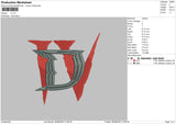 D Iv Embroidery File 6 sizes