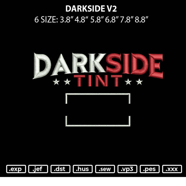 Darkside V2 Embroidery File 6 sizes