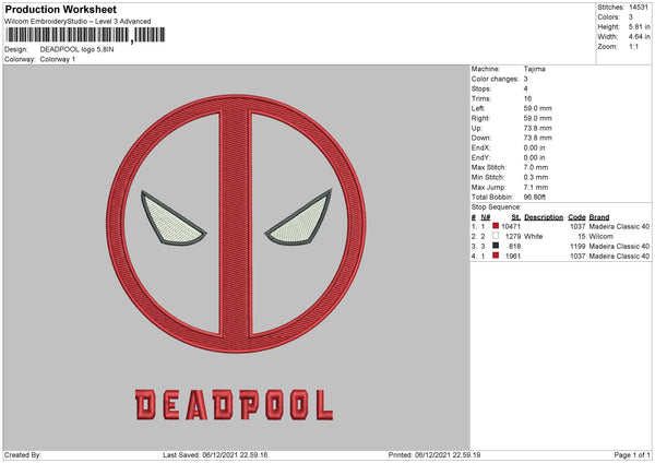 Deadpool Logo Super Hero High Quality 5 Year Outdoor Vinyl Sticker Decal  Movies - Etsy