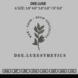 Dee Luxe Embroidery File 6 sizes