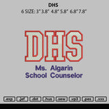 Dhs Embroider File 6 sizes