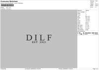 Dilf Embroidery File 6 sizes