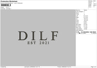 Dilf Embroidery File 6 sizes