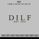 Dilf Embroidery File 6 sizes