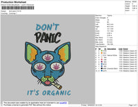 Dont Panic Embroidery