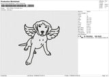 DOG ANGEL OUTLINE Embroidery