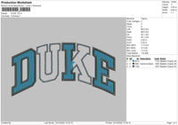 Duke Embroidery File 6 sizes