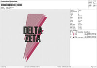 Delta Zeta Embroidery