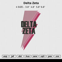 Delta Zeta Embroidery