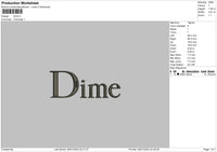 Dime Embroidery File 6 sizes