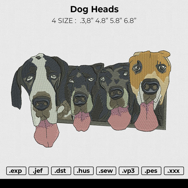 Dog Heads Embroidery