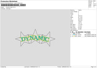 Dynamic Star Embroidery File 6 sizes