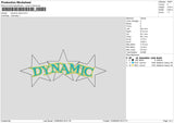 Dynamic Star Embroidery File 6 sizes