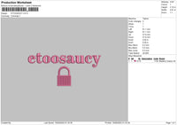 Etoosaucy Embroidery File 6 sizes