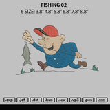 Fishing 02 Embroidery File 6 sizes