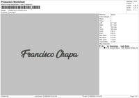 Fransisco C Embroidery File 6 sizes