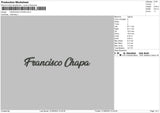 Fransisco C Embroidery File 6 sizes