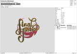 Final Justice Embroidery File 6 sizes