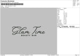 Glam Time Embroidery File 6 sizes