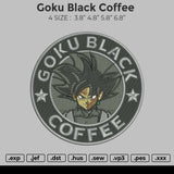 Goku Black Coffee Embroidery