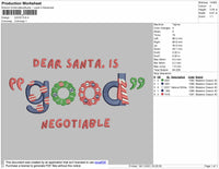 Dear Santa Embroidery