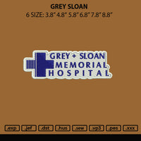 Grey Sloan Embvroidery File 6 sizes