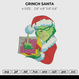 GRINCH SANTA Embroidery