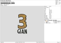 Gian Back Embroiery File 6 sizes