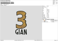 Gian Back Embroiery File 6 sizes