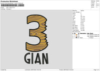 Gian Back Embroiery File 6 sizes