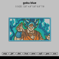 goku blue Embroidery