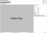 Golden Hour Embroidery File 6 sizes