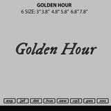 Golden Hour Embroidery File 6 sizes