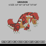 Groudon Embroidery File 6 sizes