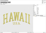 Hawaii Usa Embroidery