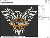 Harley Davidson Silhouette Embroidery