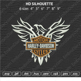 Harley Davidson Silhouette Embroidery