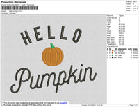 Hello Pumpkin Embroidery