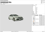 Honda Car V2 Embroidery File 6 sizes