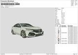 Honda Car V2 Embroidery File 6 sizes